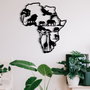 Wallity African 2 - Accesorio Decorativo de Pared Metálico Negro